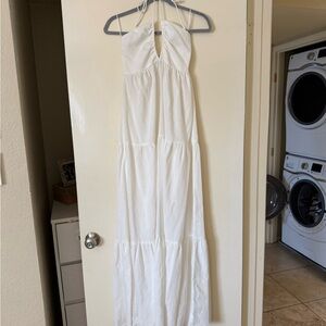 Princess Polly White Halter Maxi Dress